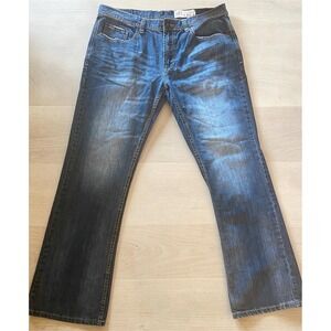 T.K. Axel Griswold Slim Straight Jeans Faded Blue Denim Men's 36x32